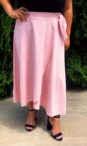 Pretty In Pink Midi Skirt