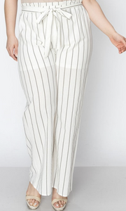 Hampton's Striped Waist Tie Pants