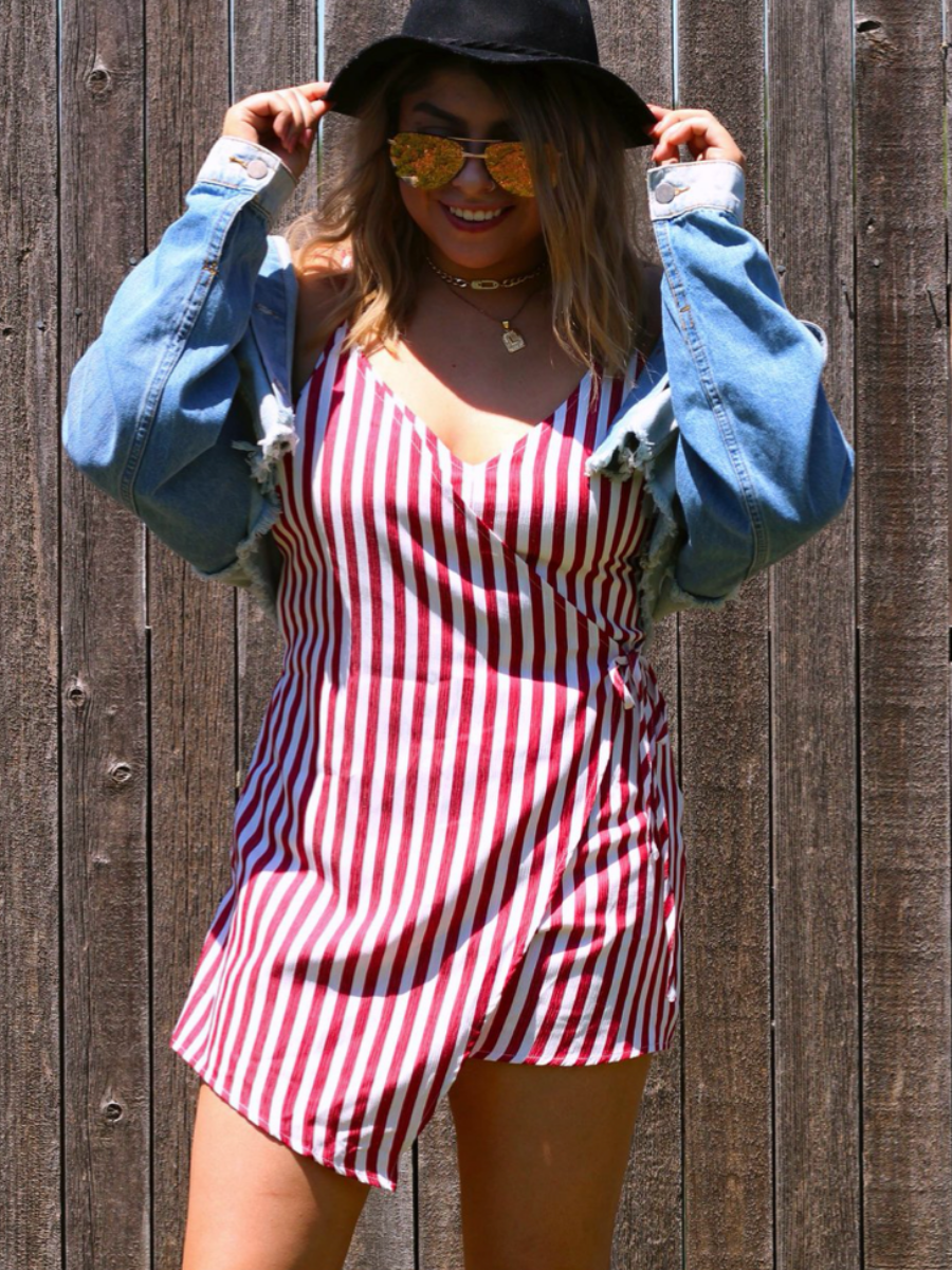 Malibu Striped Romper