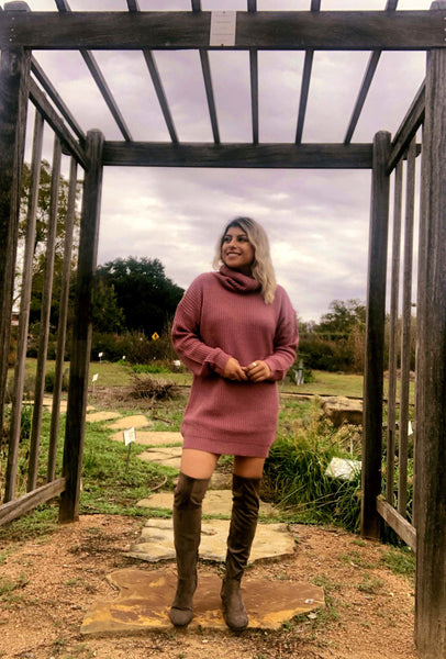 Falling For You Knitted Sweater Dress