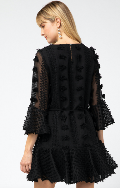 Sweet Dreams Black Flounce Dress