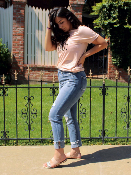 Maxine Distressed Straight Jeans