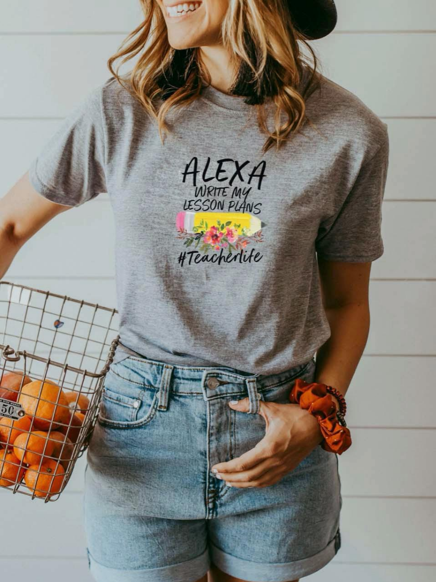 Alexa Write My Lesson Plan Graphic Tee