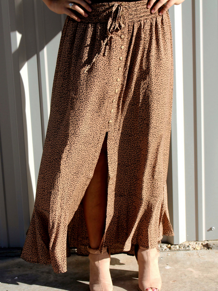 Windy City Leopard Maxi Skirt