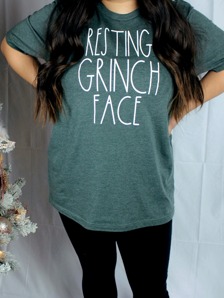 Resting Grinch Face Graphic Tee