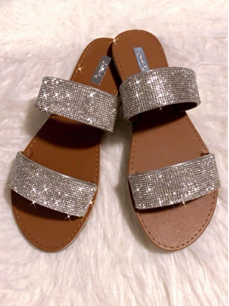 Athena Studded Slip On Sandals